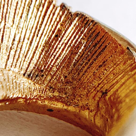 VTG Signed Sarah Coventry Gold Tone Leaf Brooch Mid Century 1960s Sculptural Pin - Picture 11 of 11